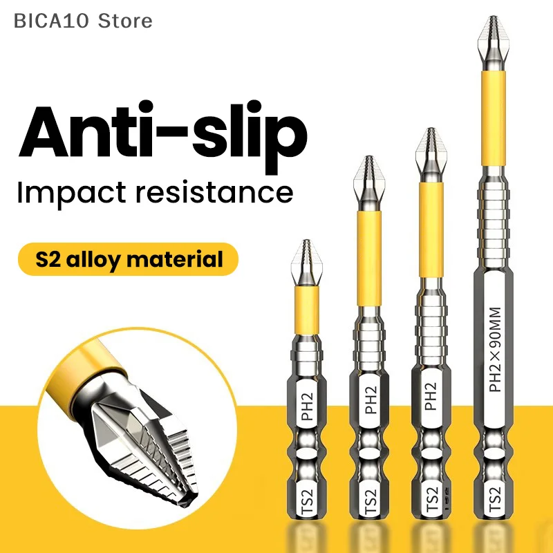 Threaded Cross Non-slip Toothed S2 Alloy Material Special Original High Impact Hand Drill Bit