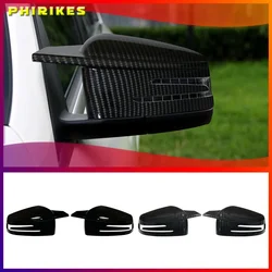 Rearview Mirror Cover For Mercedes Benz W176 W246 W212 W204 C117 X156 X204 W221 C218 Glossy Black Car Mirror Caps Sticking
