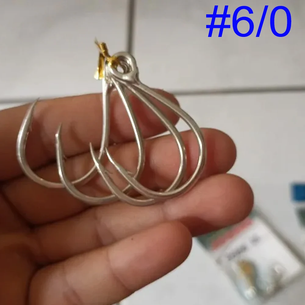 Big Eye Jig Hooks Saltwater Fishing Hooks 9986 #6/0 #4/0 #3/0 Sharp Crank Hook High Carbon Steel Barbed Hook For Soft Lure