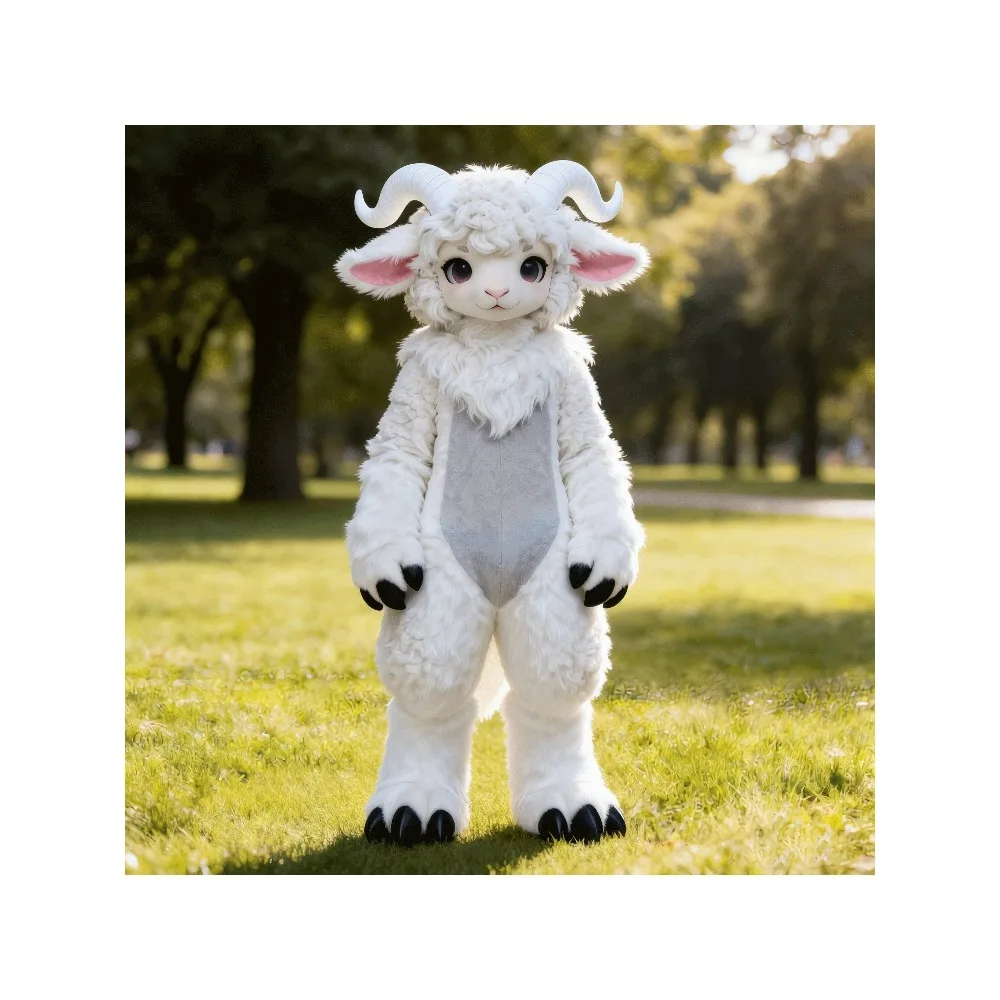 Customization Sheep Fursuit Performance Costume Animal Cosplay Suit in Stock Christmas Fancy Dress Halloween Mascot Costume