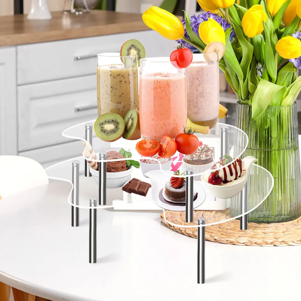 

3pcs Acrylic Cake St Clear Transparent Display Riser Dessert Cupcake Holder BT102 Medium Large Xlarge Kitchen Bar