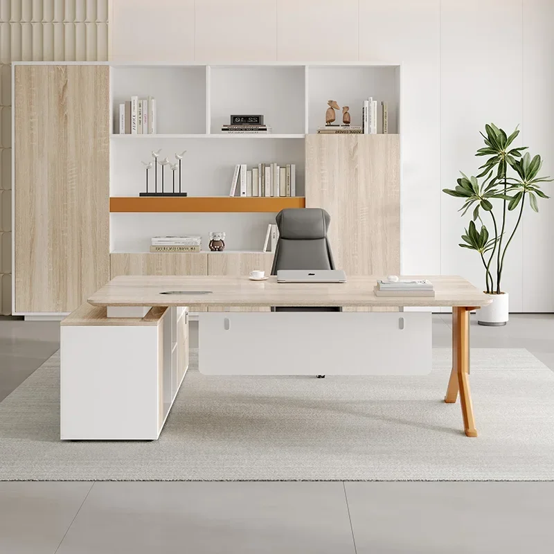 Minimalis Office Desk Modern L-shape Convenient Office Desk Large Mesa High Quality Escritorio Para Oficina Office Furniture