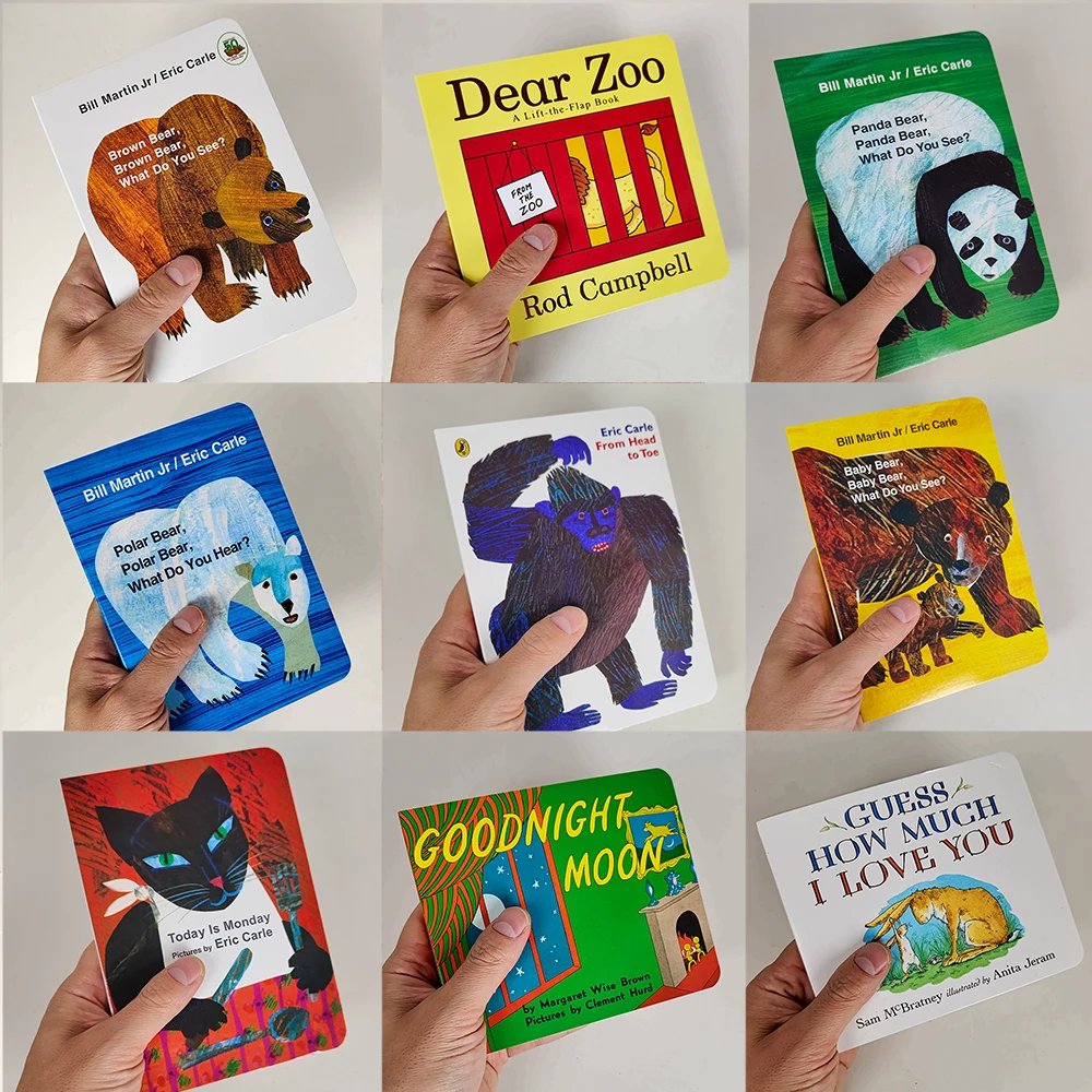 1 Book Children's Picture Books Brown Bear Dear Zoo Series The Cardboard Book With Audio