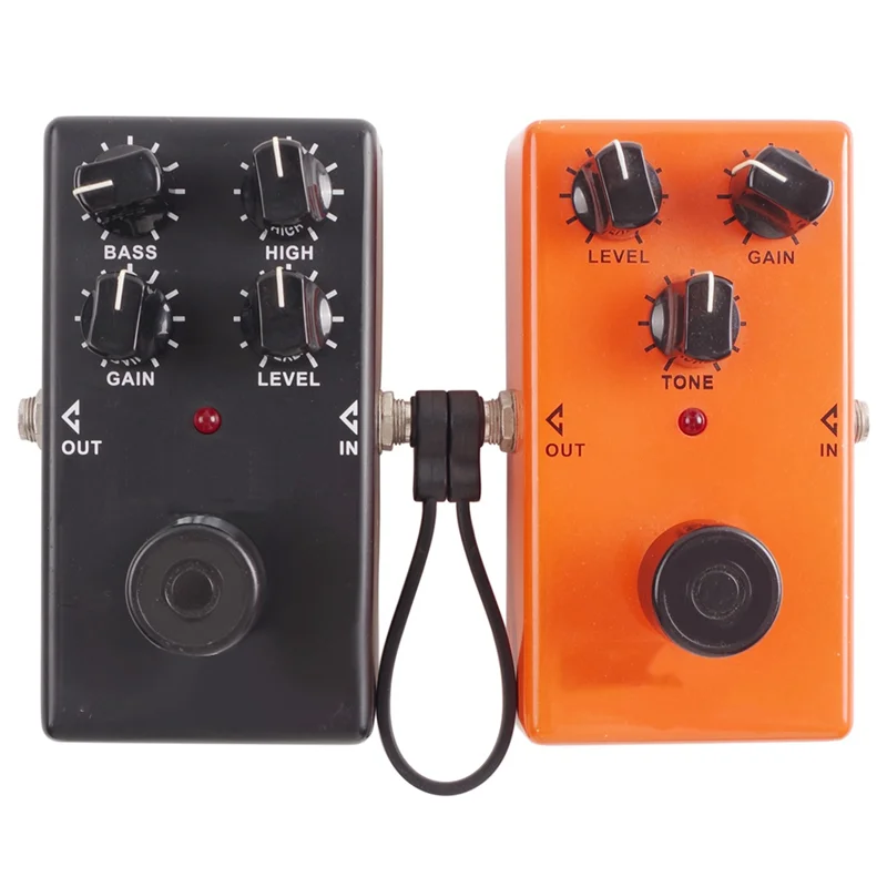 ABME 6 แพ็ค 16 ซม.กีตาร์แพทช์แบนสายเคเบิลเครื่องดนตรีกีตาร์สายเคเบิลตัวเชื่อมต่อสายแพทช์