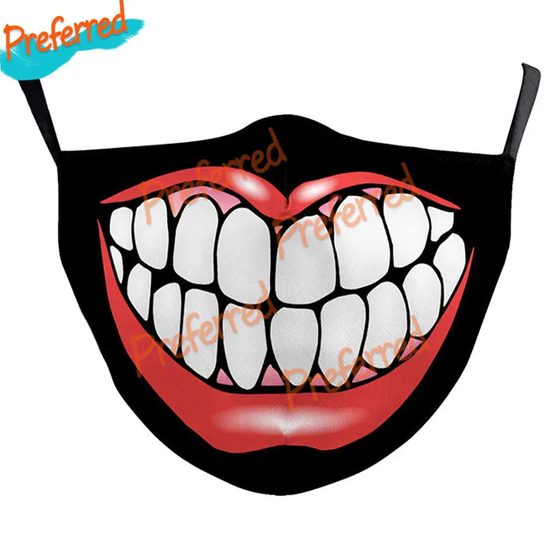 Horror Decals Scary Demon Teeth Helmet Car Stickers Funny Motorcycle Waterproof Camper Car Truck Laptop Bike Vinyl Decals