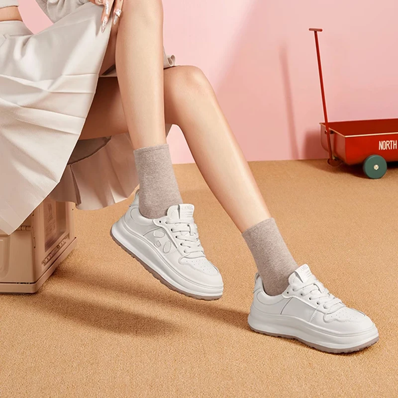 GOLDEN CMAEL Skateboarding Shoes Comfortable Female Sneakers Sports Running White Casual Ladies Shoes for Women 2023 Autumn New