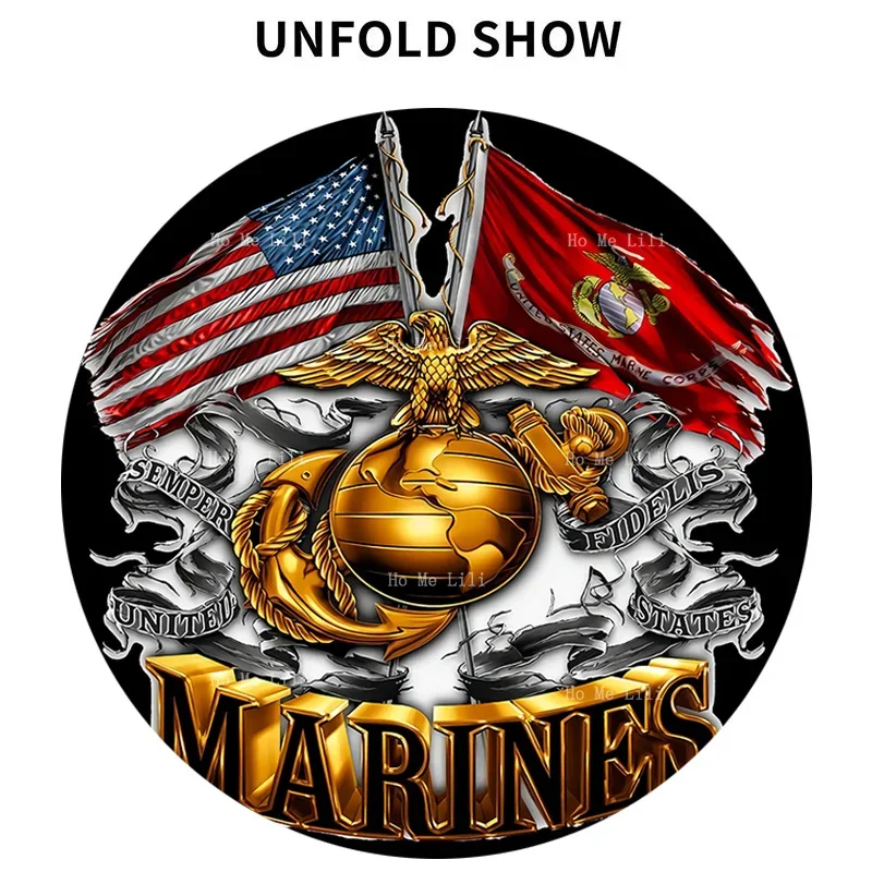 The United States Marine Corps And Cloisonne Insignia Show Your Pride With Our Double Flag Gold Globe