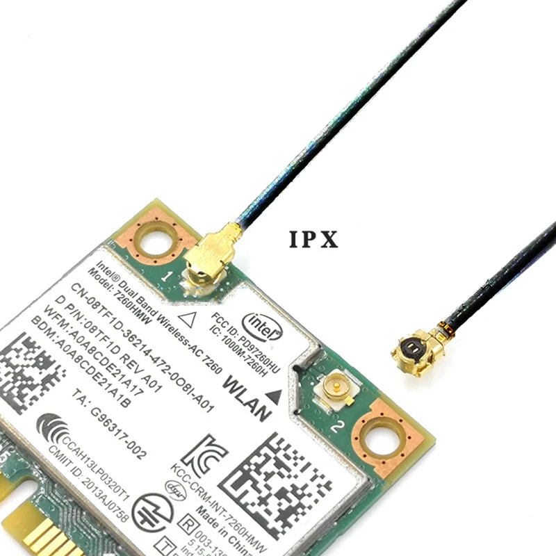 2pcs Mini PCIE Wifi Internal Antenna Laptop Wifi BT Film Antenna For 2pcs U.FL IPEX MHF4 to Network Card Tablet Adapter Antenna