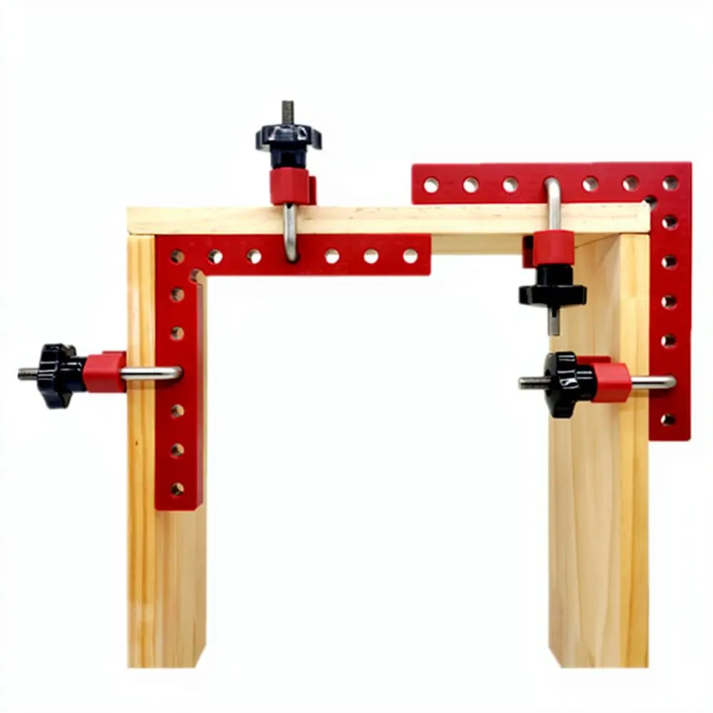 High Precision Aluminum Alloy Right Angle Clamp For Temu Woodworking Square Ruler Fixing Tool Cabinet Frame Assembly Aid