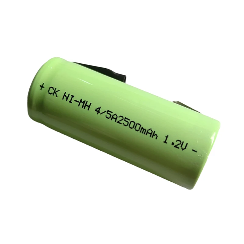 Akumulator 1.2V 2500mAh 4/5A NI-MH 17430 4/5 A z zakładkami spawalniczymi do szczoteczki elektrycznej Braun Oral-B 17*43mm