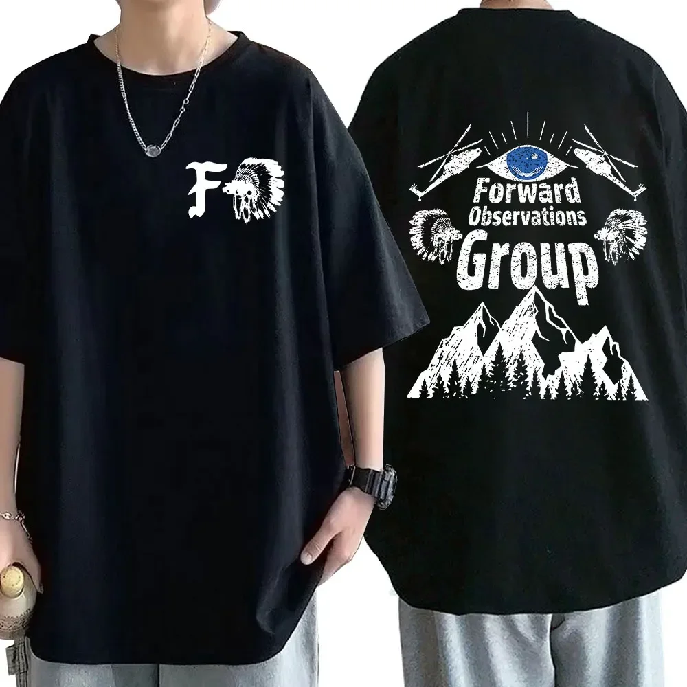 Forward Observations Group Skeleton T-shirt Men Women Clothes Fashion Vintage T-Shirts Cotton Casual Oversized T Shirts Couples