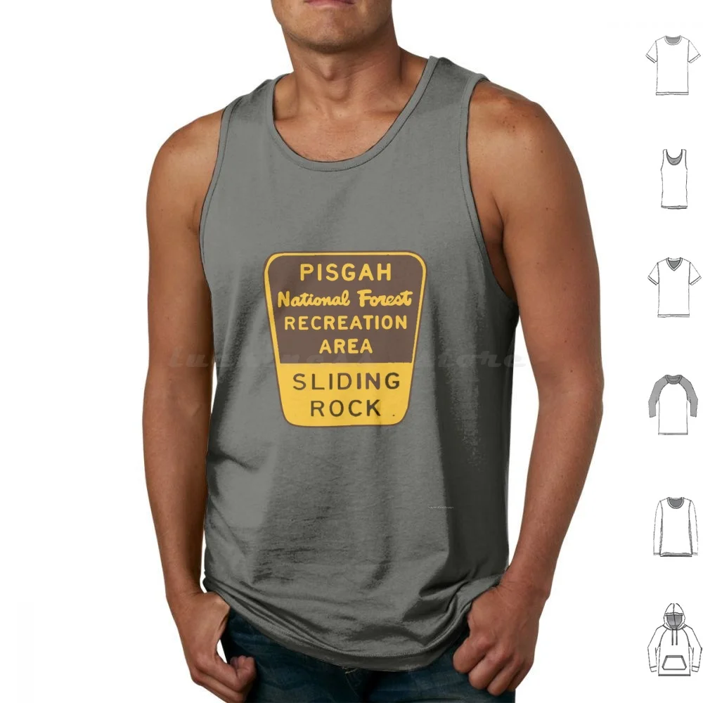 Pisgah National Forest Sliding Rock Tank Tops Print Cotton Brevard Davidson River Blue Ridge Parkway