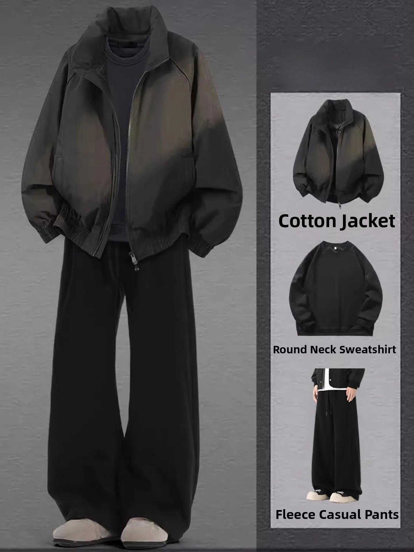 

Cleanfit ort down Cotton Jaet Men Winter Clothes American Bread Sle High Sensation Polyester Fiber Youth Daily Wear