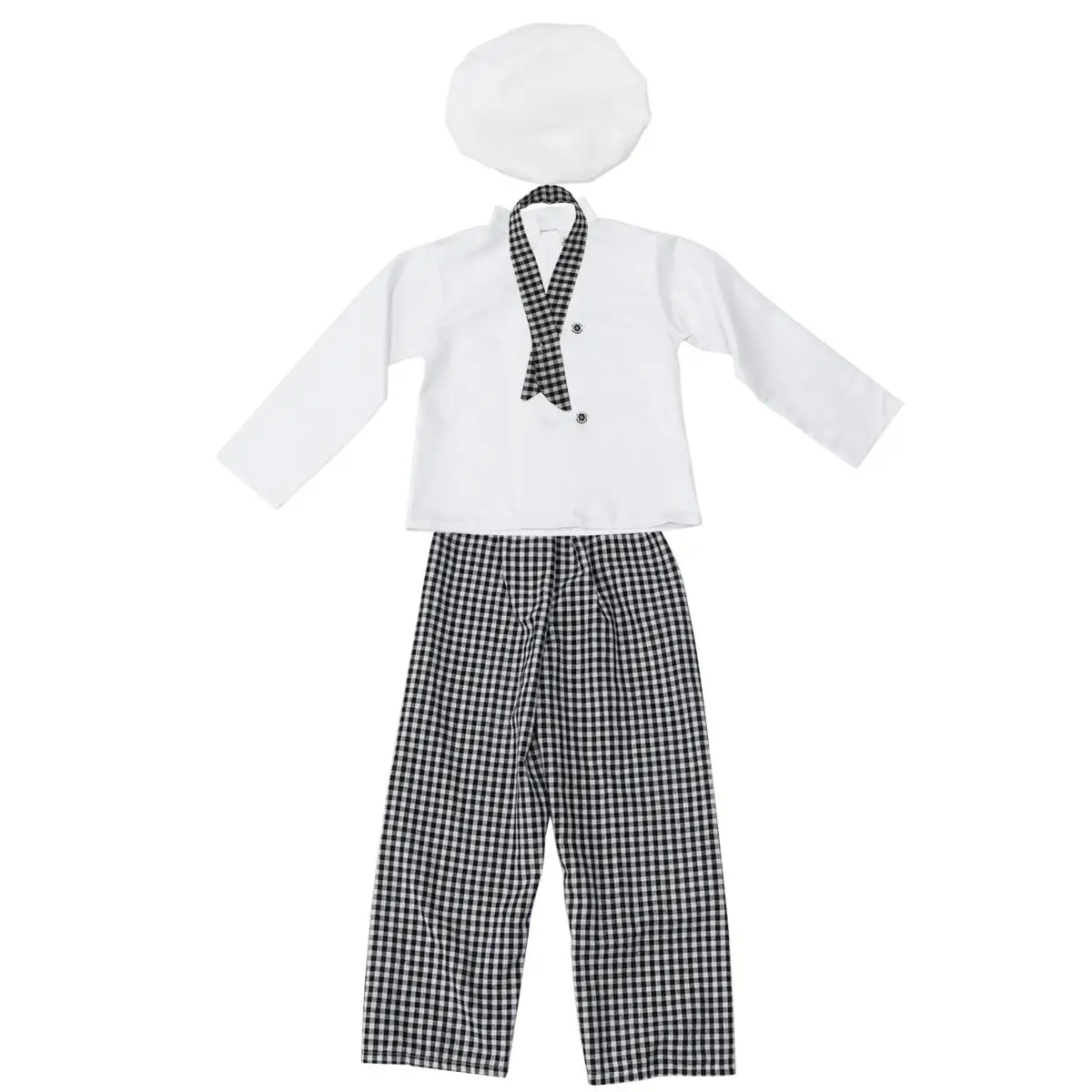 Children Chef Costume Kids Role Play Outfit Uniform Set Chef Coat Hat Trousers Quality Cloth Safe Fun Baby Child cosplay