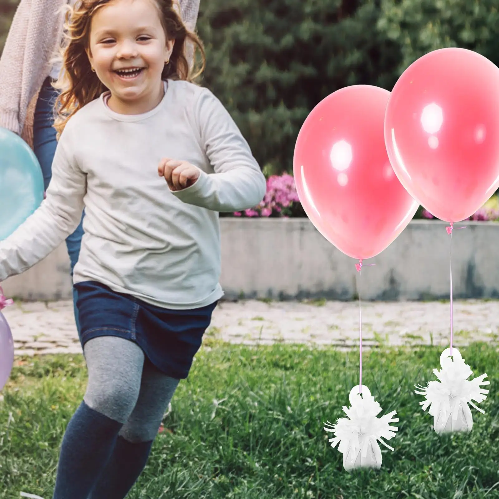 6 pezzi di pesi per palloncini, pendenti, forniture per feste in elio, riutilizzabili, blocchi bianchi, accessori, pendenti per palloncini, decorazioni festive