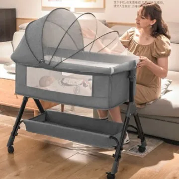 Cuna Móvil Plegable Multifuncional, Cuna para Recién Nacidos, Cama Junto a la Cama