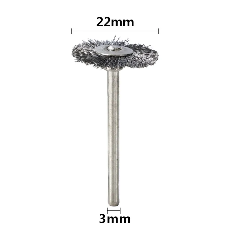 XCAN Abrasive Tool Stainless Steel Wire Wheel Brush Set 20pcs 3.0mm Shank Polishing Brush For Dremel Rotary Tools