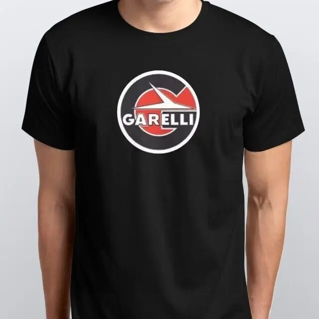 Garelli Round  Style Motorcycle Printed T Shirt in All Sizes Black White