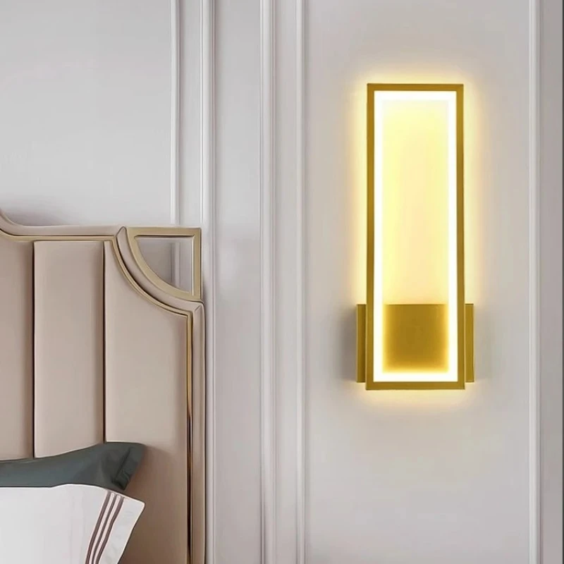 Modern Creative Wall Light LED Simple TV Background Wall Lights Bedroom Bedside Wall Lamp Decorations Kitchen Indoor Lighting
