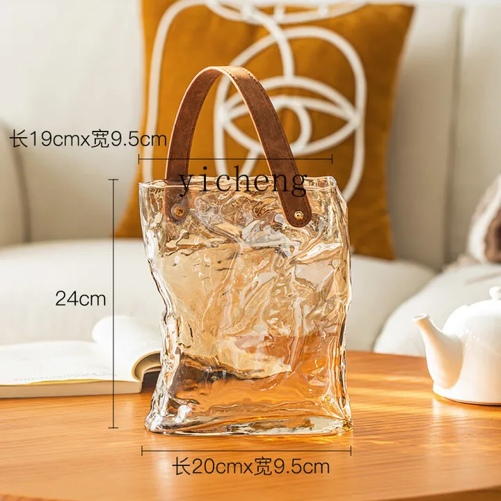 

TWR Vase Ornament Living Room Flower Arrangement Glass Niche Entrance Decoration