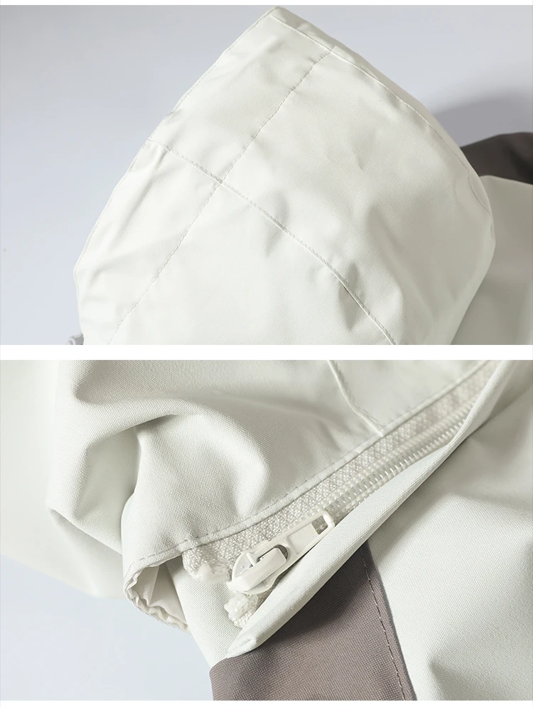 سترة واقية مقاومة للماء للرجال والنساء للمشي لمسافات طويلة في الهواء الطلق معطف خفيف الوزن بقلنسوة ملابس عمل على الطراز الحضري أزياء جبلية ربيعية #4