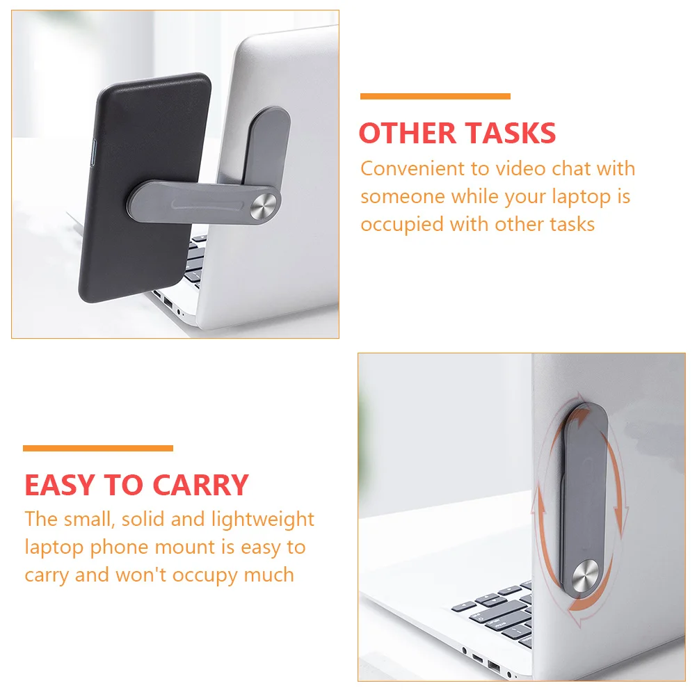 

складной держатель для телефона, 1 шт., зажим для бокового крепления, расширительная подставка для ноутбука и компьютера для планшета, мобильного телефона, серебристый, легкий, портативный