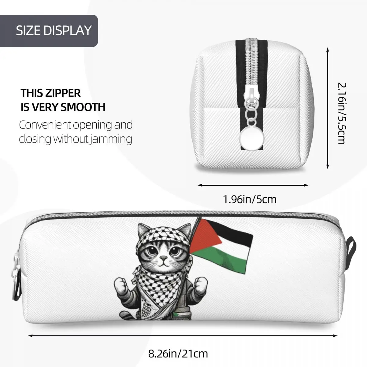 Palestine Keffiyeh Cat piórnik piórniki obsadka do pióra dla ucznia duża torba do przechowywania przybory szkolne kosmetyczne artykuły papiernicze