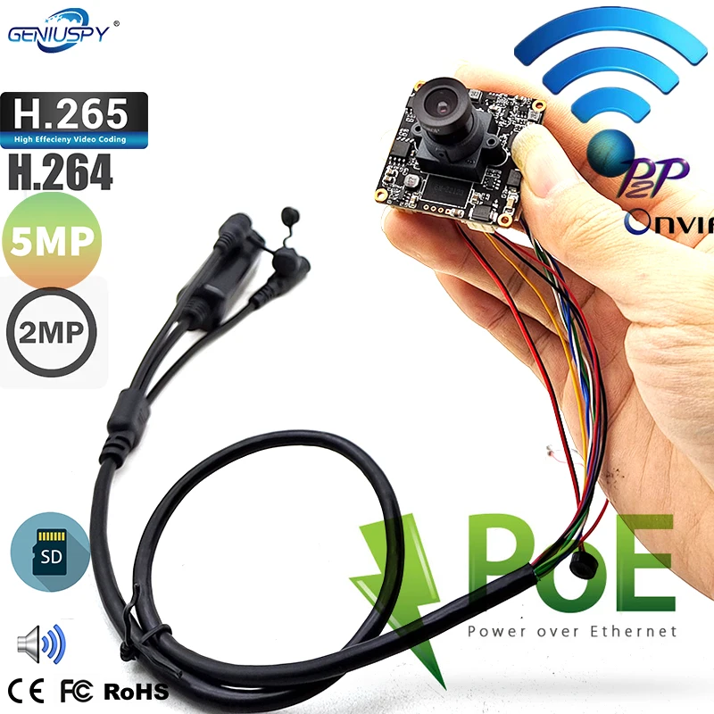 

1080P 5MP 2MP POE Wifi Wireless Ipc Module Imx307 imx335 Webcam Camhi Motion Detection Security Camera With Audio&TF Card Slot