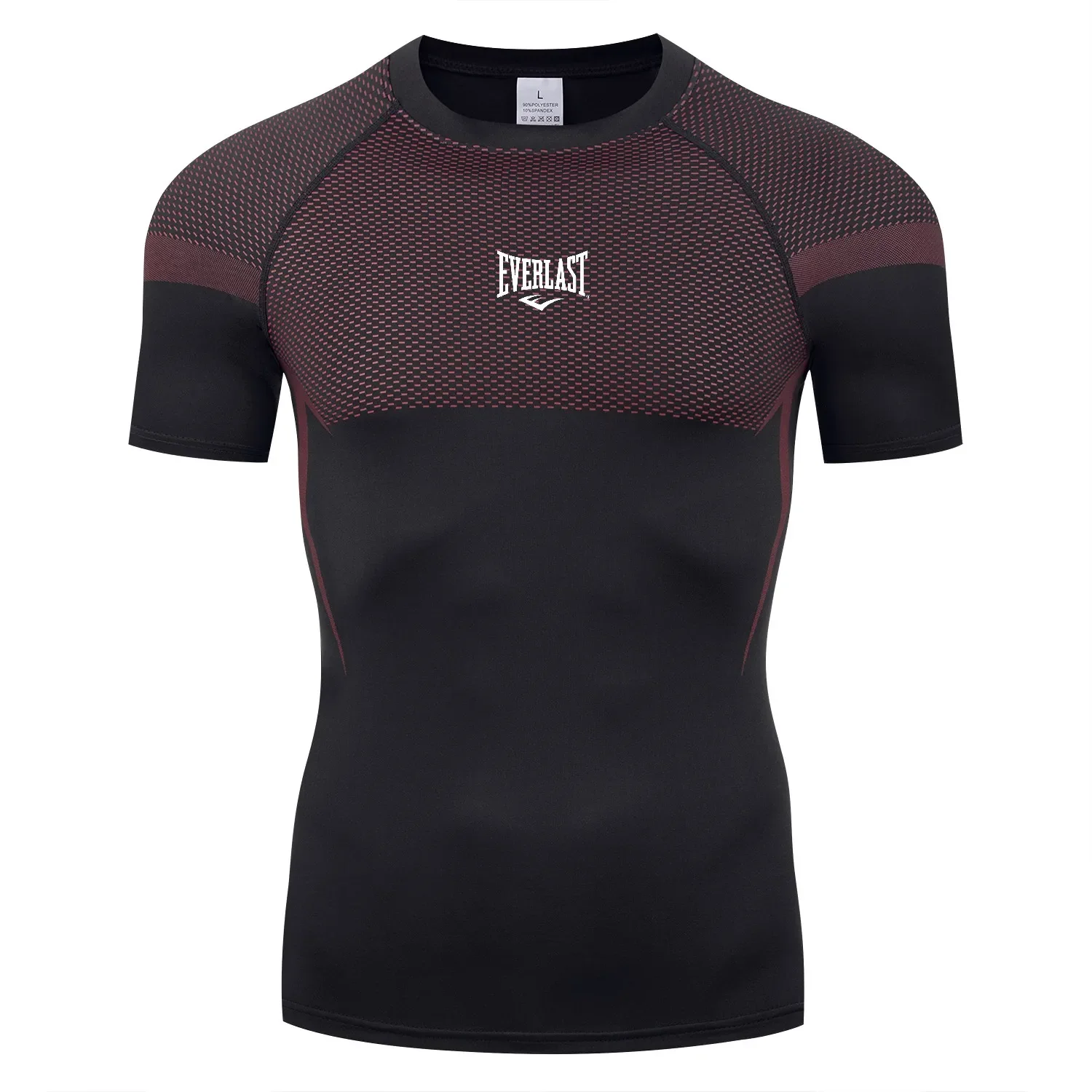 

EVERLAST-2025 new men's sportswear running T-shirt breathable short-sleeved casual T-shirt suitable for sports jogging and gym