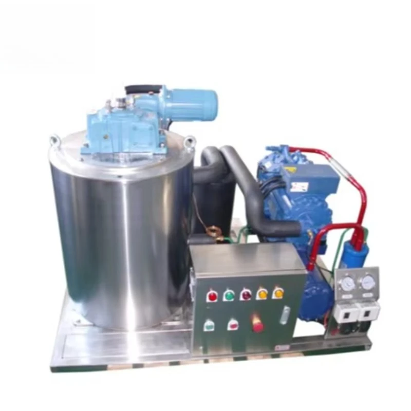 YG Customized 2 Ton Industrial Stainless Steel Flake Ice Maker With PLC Control 24 Hours Continuous Water Cooling System