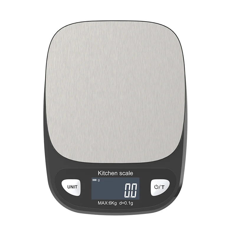 Balança de Cozinha Digital com Display Lcd Balanças Eletrônicas de Alimentos Cozimento Peso Equilíbrio Ferramentas de Medição Usb 6kg x 0.1g 12kg Aço Inoxidável