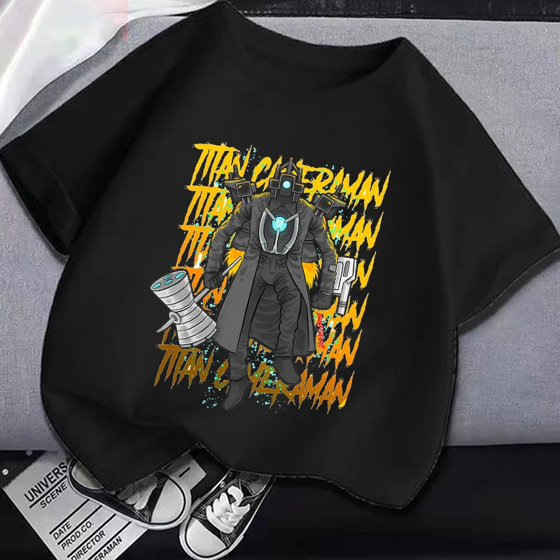 Gra Skibidi Toilet T-shirt Bawełna dla dzieci Ubrania Chłopcy Dziewczynki Butik Topy Y2k Koszulki z krótkim rękawem Kawaii Dzieci Casual Tops