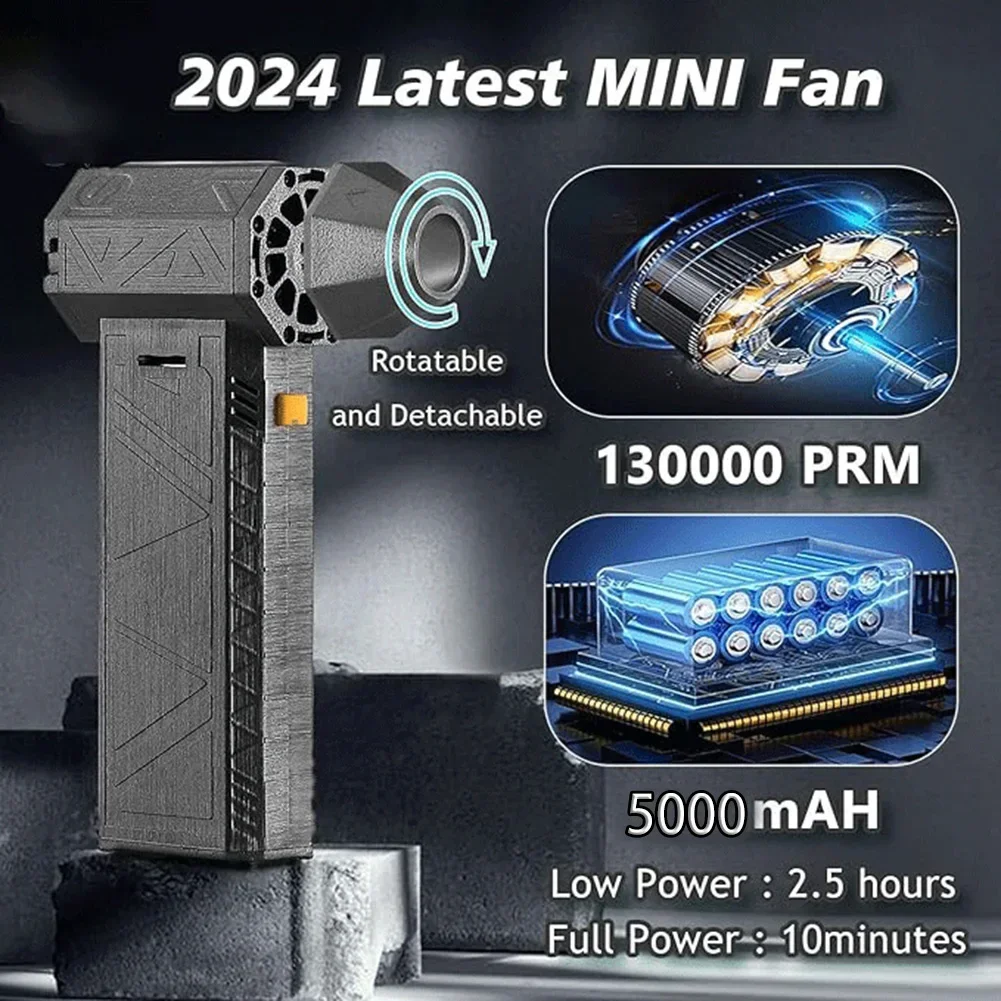 130000RPM Turbo Fan Jet Fan ventilatore violento Turbofan motore Brushless ricaricabile per utensile elettrico per la pulizia del Computer Desktop