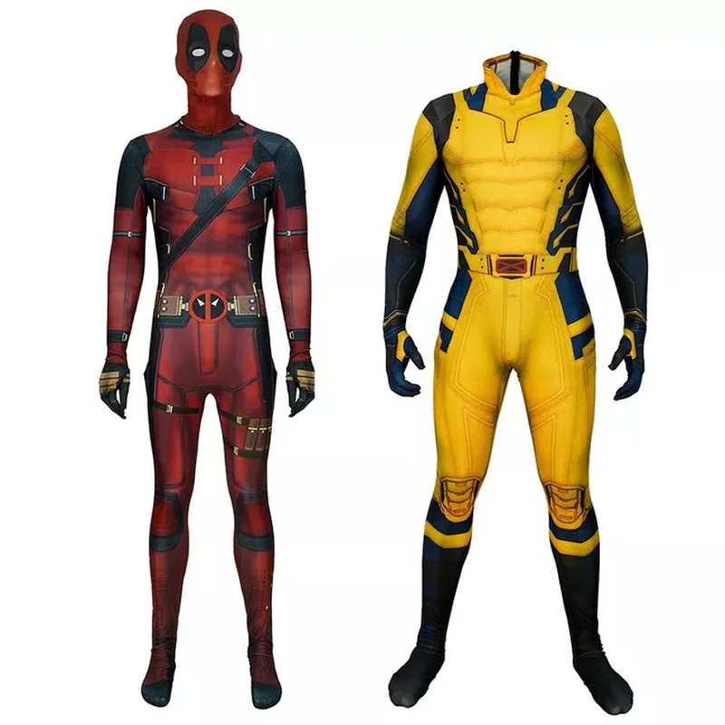 Deadpool Cosplay Costume Girls Boys Jumpsuit Superhero Deadpool 3 Cosplay Party Bodysuit Kids Christmas New Year Birthday Gift