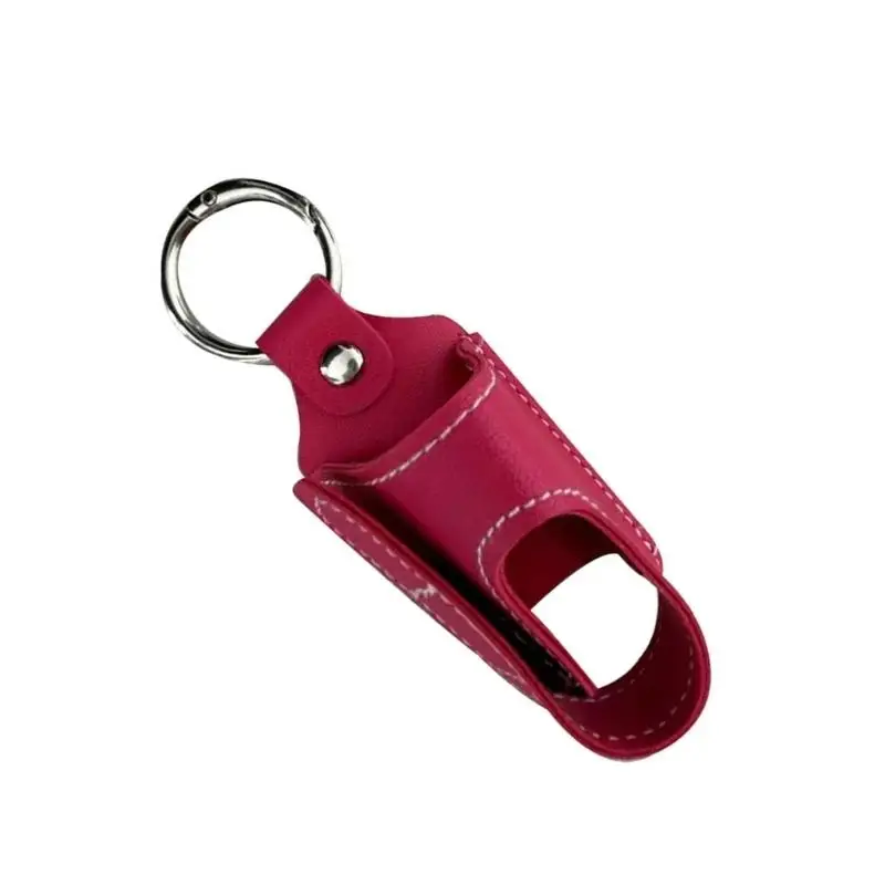 A52E Compact PU Leather Inhaler Storage Holder Sprayer Container For Bags And Belts