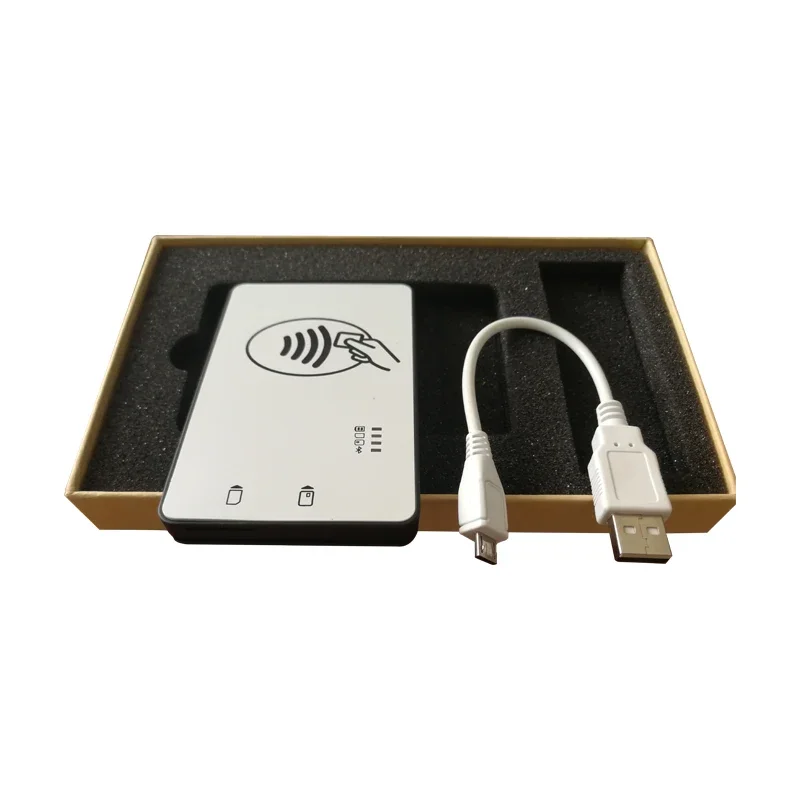 13.5 ميجا هرتز IC NFC RFID CPU ثنائي الواجهة البطاقة الذكية بلوتوث قارئ البطاقات الذكية الكاتب