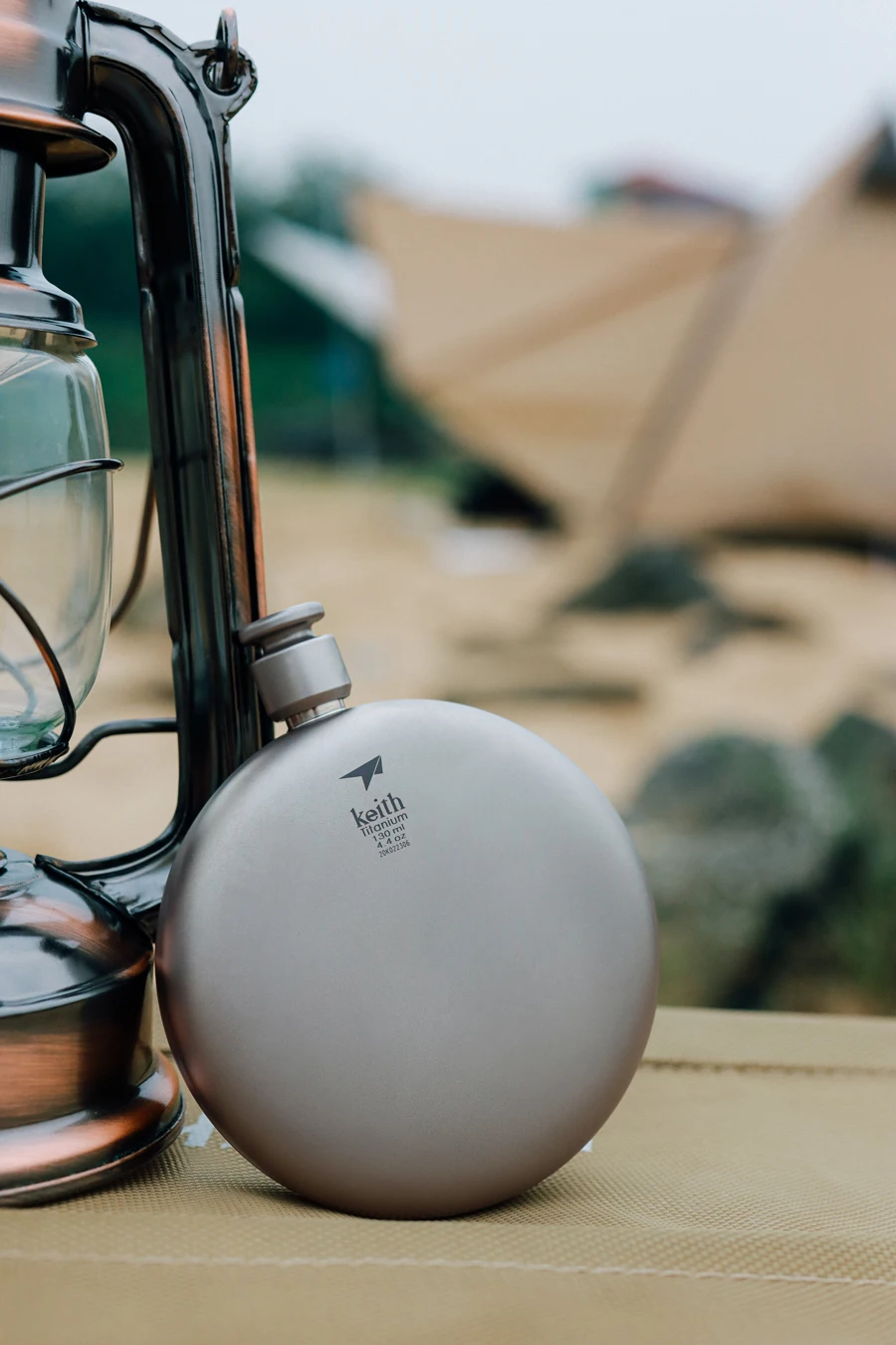 Keith Titan Tragbare 130ml Reinem Titan Flagon Tasche Hüfte Glaskolben Flasche Camping Reise Rucksack Flagon Flaschen Ti9303 – Detail 5