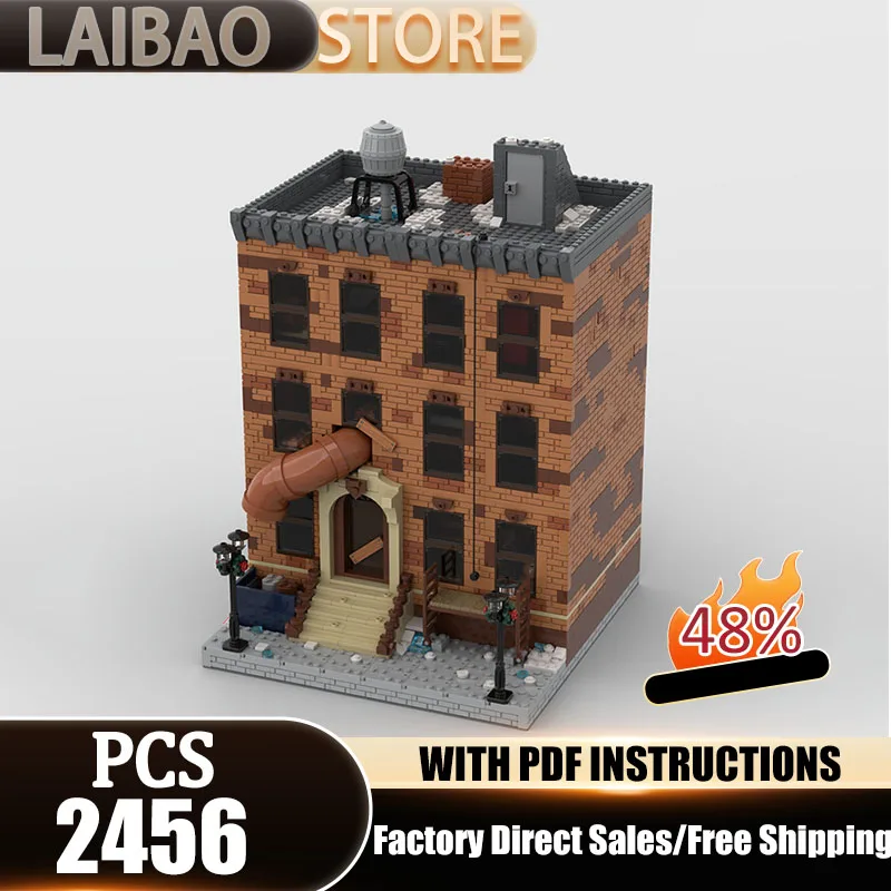 

Модель городского здания, строительные блоки MOC, модель здания Нью-Йорка, технологические кирпичи, рождественский конструктор, игрушка для самостоятельной сборки, подарки для строительных любителей