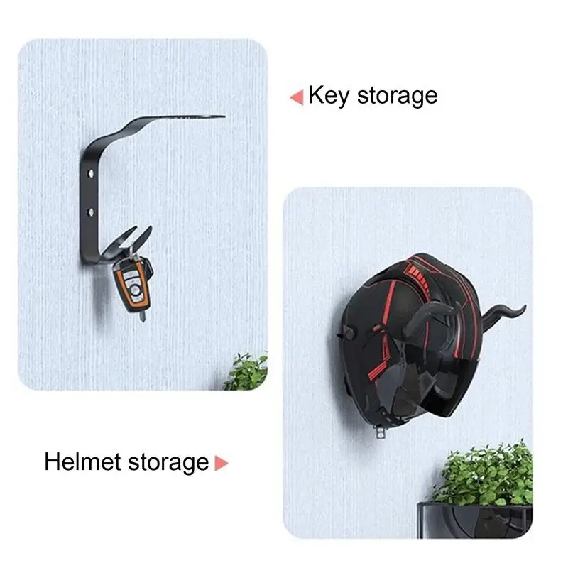 

Motorcycle Helmet Wall Mount Hook Racks Steel Hats Gloves Bags Hook Hanger Helmet Storage Hook for Home and Garage