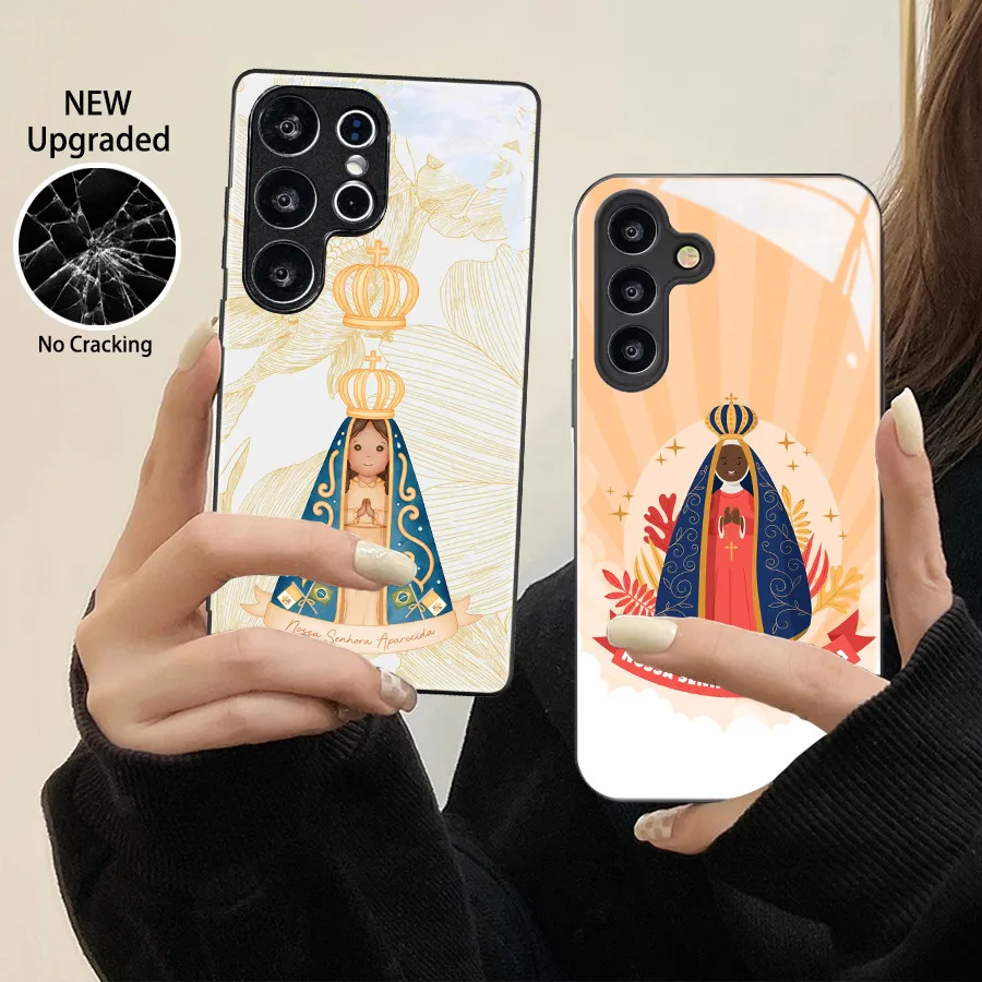 Nossa Senhora Aparecida Case For Samsung A57 A37 A07 A17 A36 A56 A16 A06 A26 A15  A35 A55 5G Flexible Acrylic Glossy Phone Case