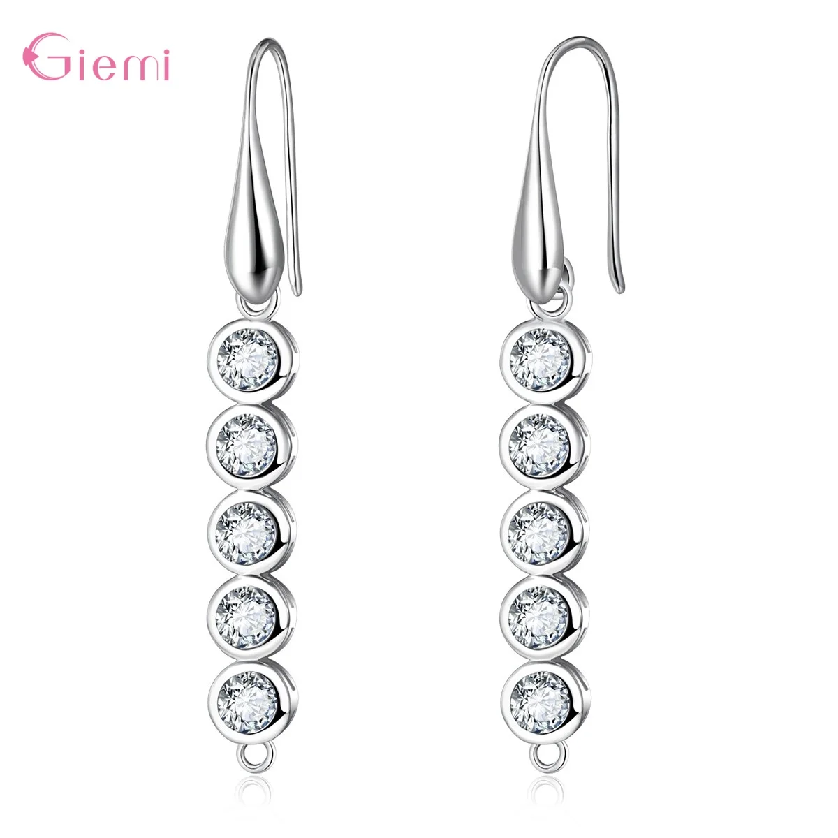 0.01USD Real 925 Sterling Silver Fashion Women Earrings Findings For DIY Multiple Models Option Jewelry Accessory