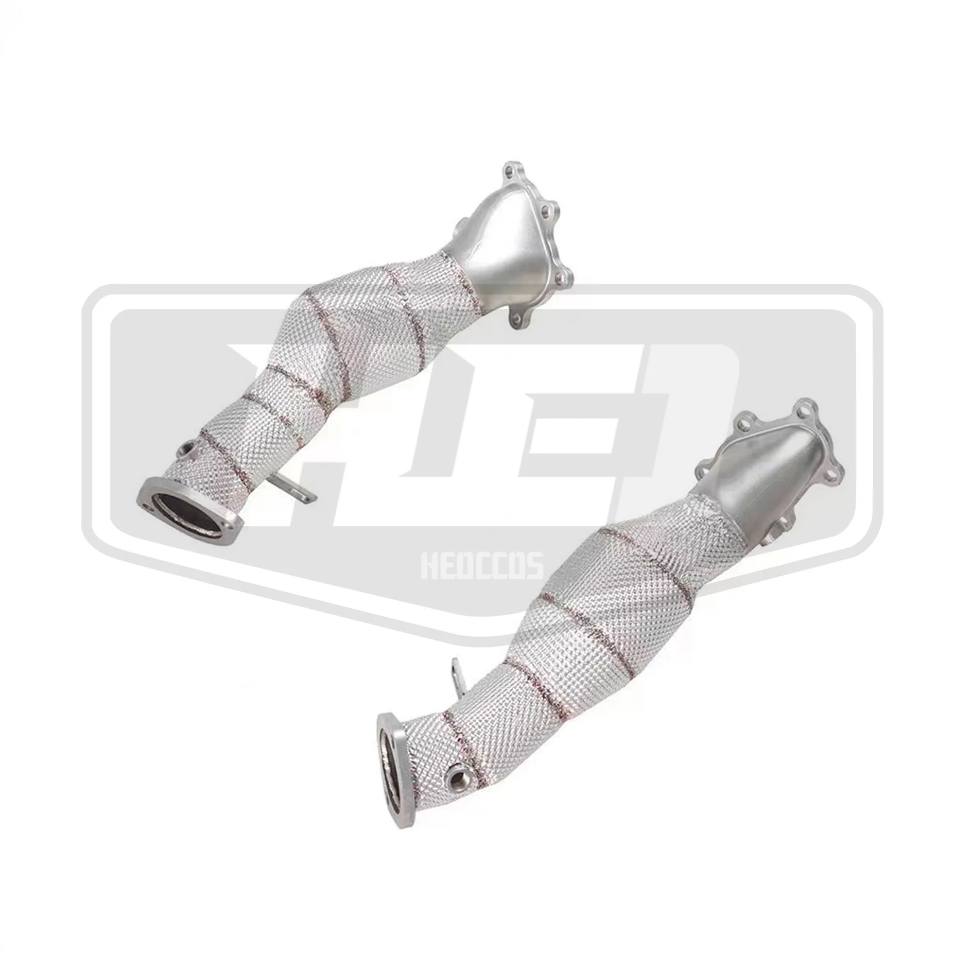 HEO stainless steel exhaust downpipe For Nissan GTR R35 performance exhaust downpipe with heat shield