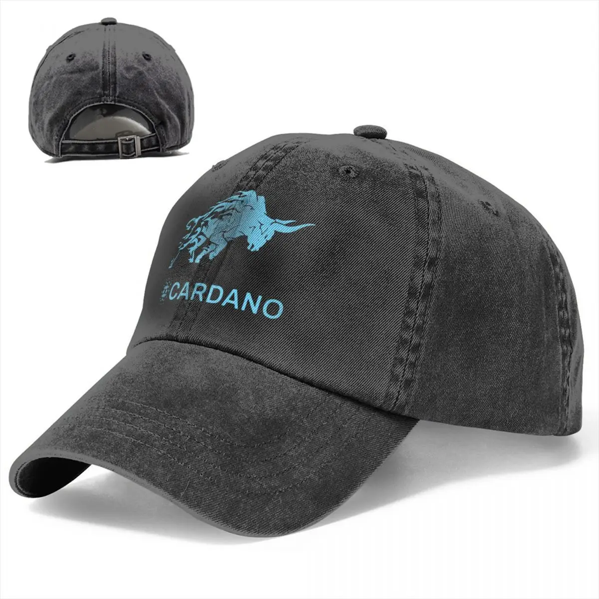 Cardano Baseball Cap Fashion Distressed Denim Hodl ADA Crypto Coin Cryptocurrency Headwear Unisex Outdoor Activities Gift Hats