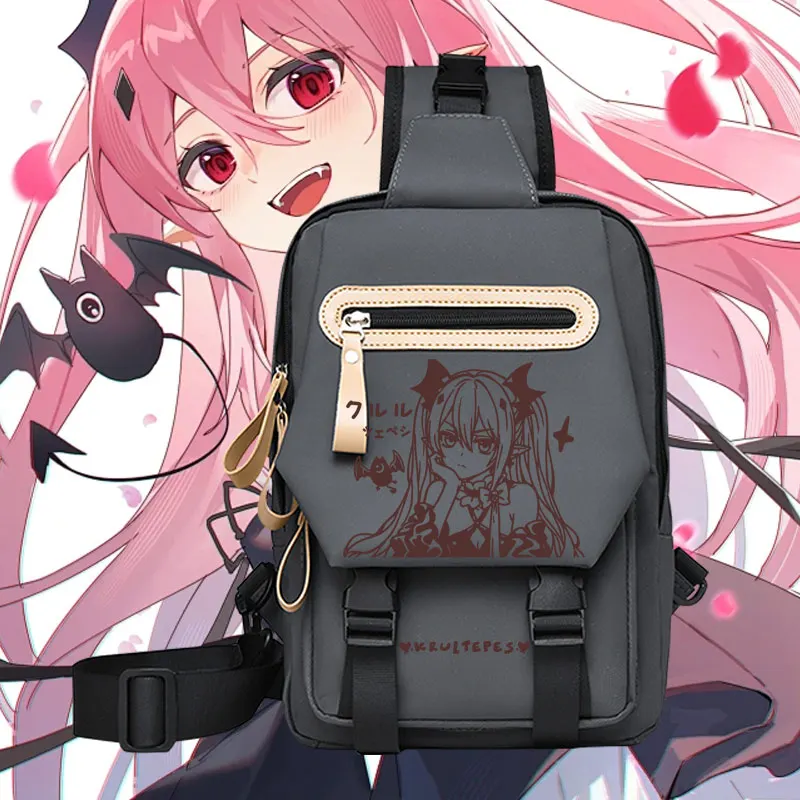 アニメテーマのクロスボディバッグシングルショルダーバックパック十代の学生向け呉興プリントオックスフォード布縦型スクエアバッグ