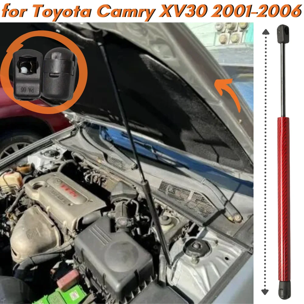 

Qty(1) Hood Strut for Toyota Camry XV30 Sedan 2001-2006 Front Bonnet Lift Support Gas Spring Shock Absorber Damper Bar