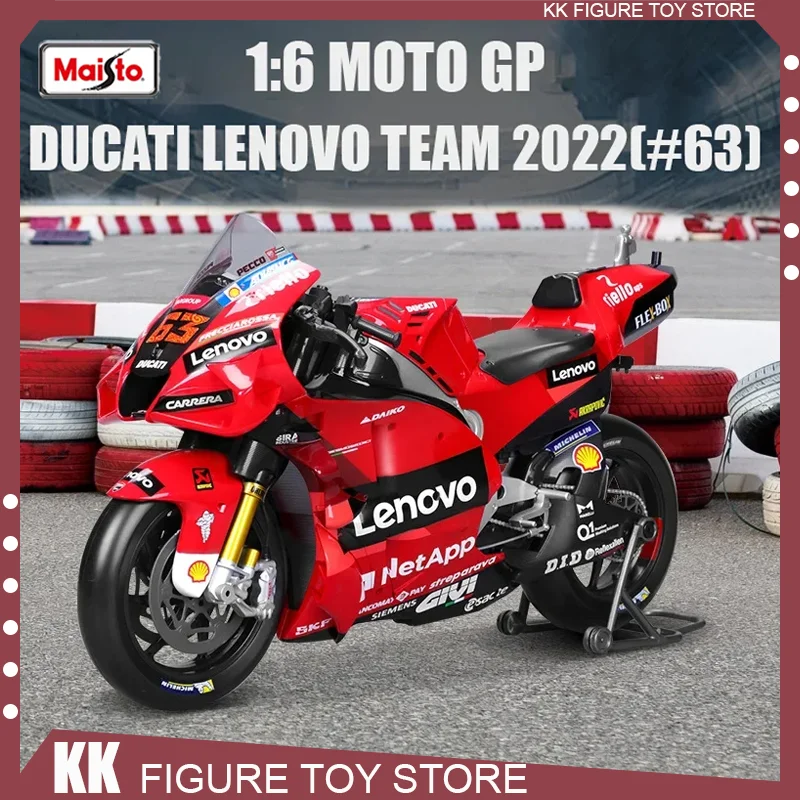 

2022 Maisto 1:6 Motorcycle Ducati Lenovo Team #63 Moto Diecast Model Edition Alloy Luxury Vehicle Ducati Motorcycle Toys Gift