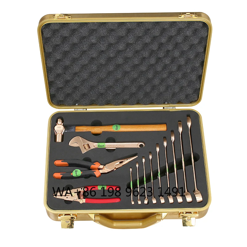 Non Magnetic Anti-sparking Industrial Tool Kit Anti-explosion Hand Tools for Oil Gas Hazardous Area Daily Repair and Industrial