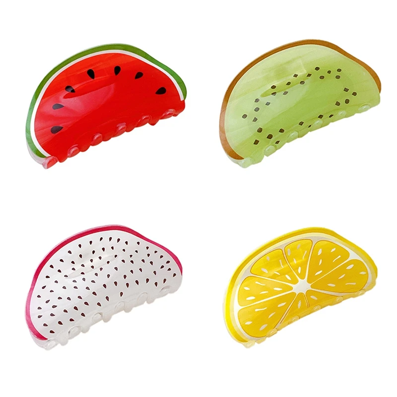 Fruit Shaped Hair Claw Clip Hair Jaw Barrettes Hairpins Ponytail Holder Decor Accessories For Women Girls