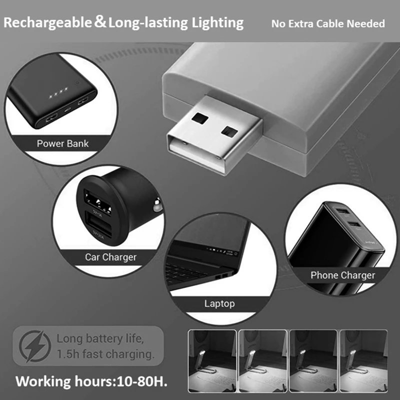 HOT SALE Book Light, USB Portable Reading Lights For Reading In Bed 3 Colors & 5 Brightness Reading Lamp Clamp For Books Lovers