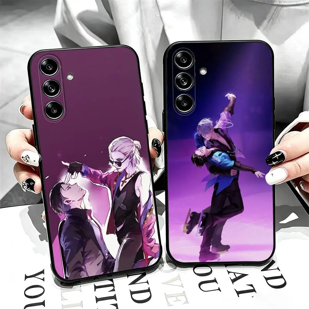 Y-Yuri!!! on ICE Phone Case Black Silicone Soft For Samsung Galaxy A73,A72,A71,A70,A53,A52,A51